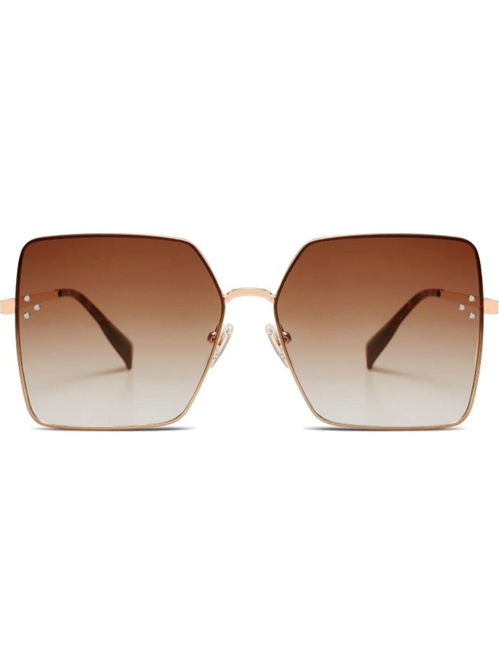 SOJOS Women's Trendy Square Sunglasses UV Protection Sunnies SJ1170 Brown